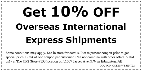 10% Off International Overseas Shipping