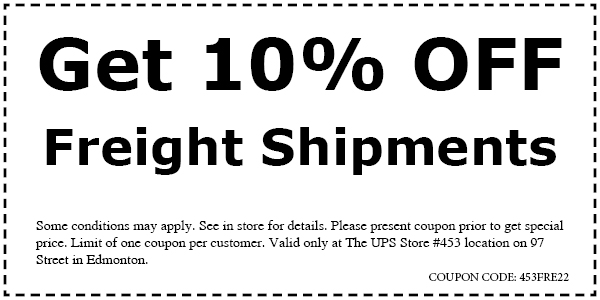 10 Percent Off Freight Shipments