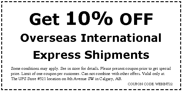 10% off International Express Shipping