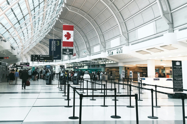 Interior of Toronto airport